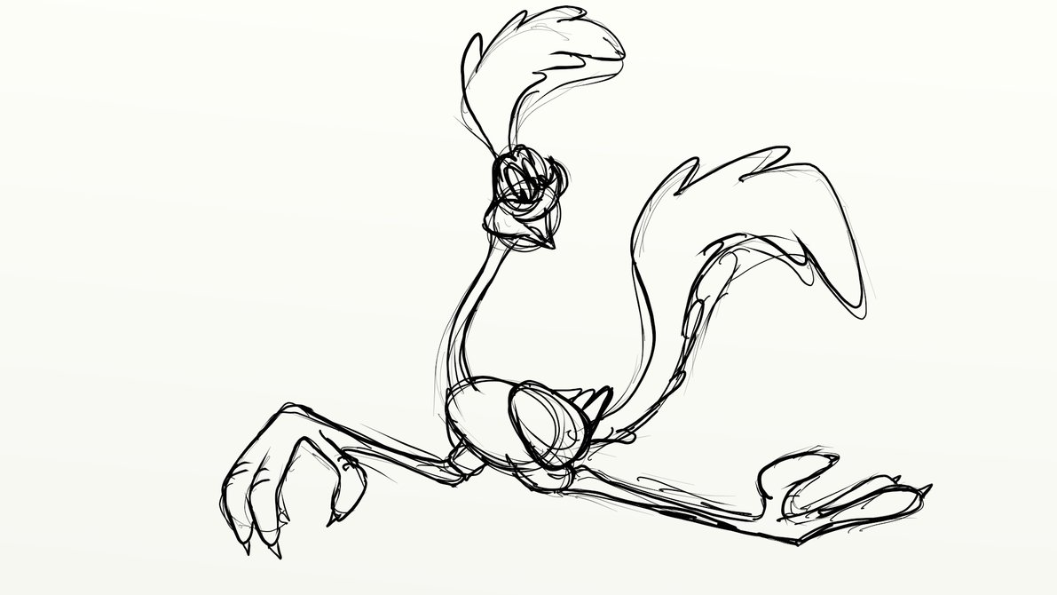 1191x670 Road Runner Sketch By Dailycartoondrawings - Road Runner Sketch