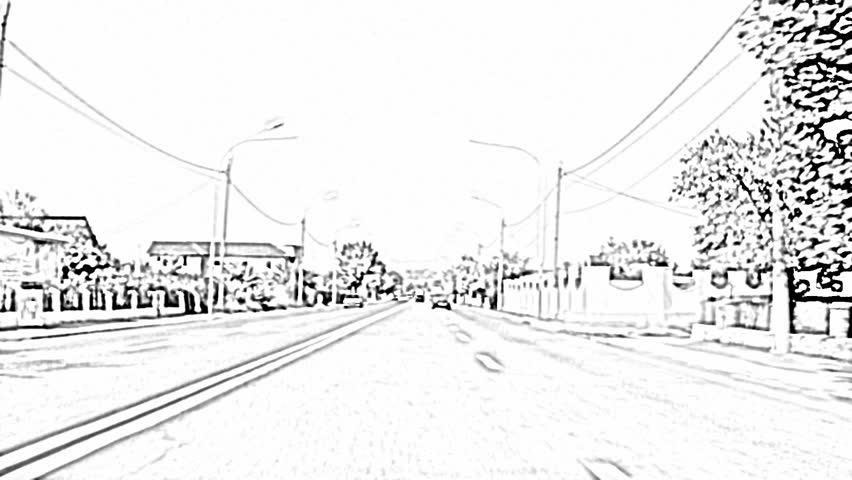 852x480 Sketch Cartoon Animation Road Trip Stock Footage Video (100 - Road Sketch