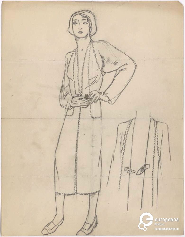 781x1000 De Robe Manteau Vionnet Sketches, Fashion Plates Etc - Robe Sketch
