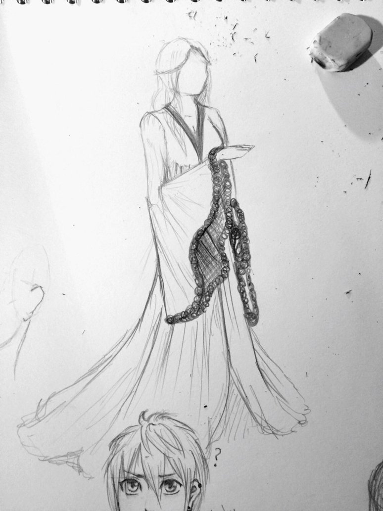 774x1033 Robe Sketch By Lilaaleluu - Robe Sketch