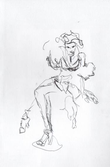 375x569 Saatchi Art Seating Robe Drawing By Alice Campos - Robe Sketch