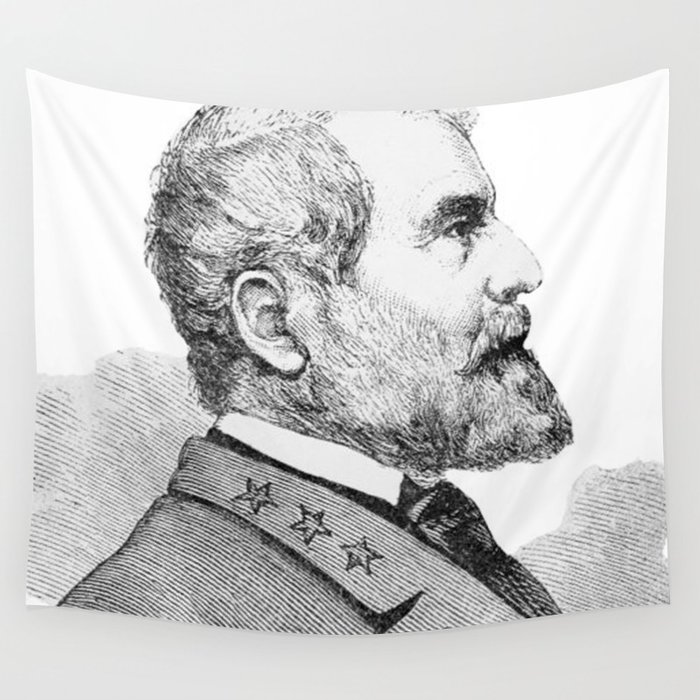 700x700 Robert E Lee Portrait Illustration Wall Tapestry By Bravuramedia - Robert E Lee Sketch