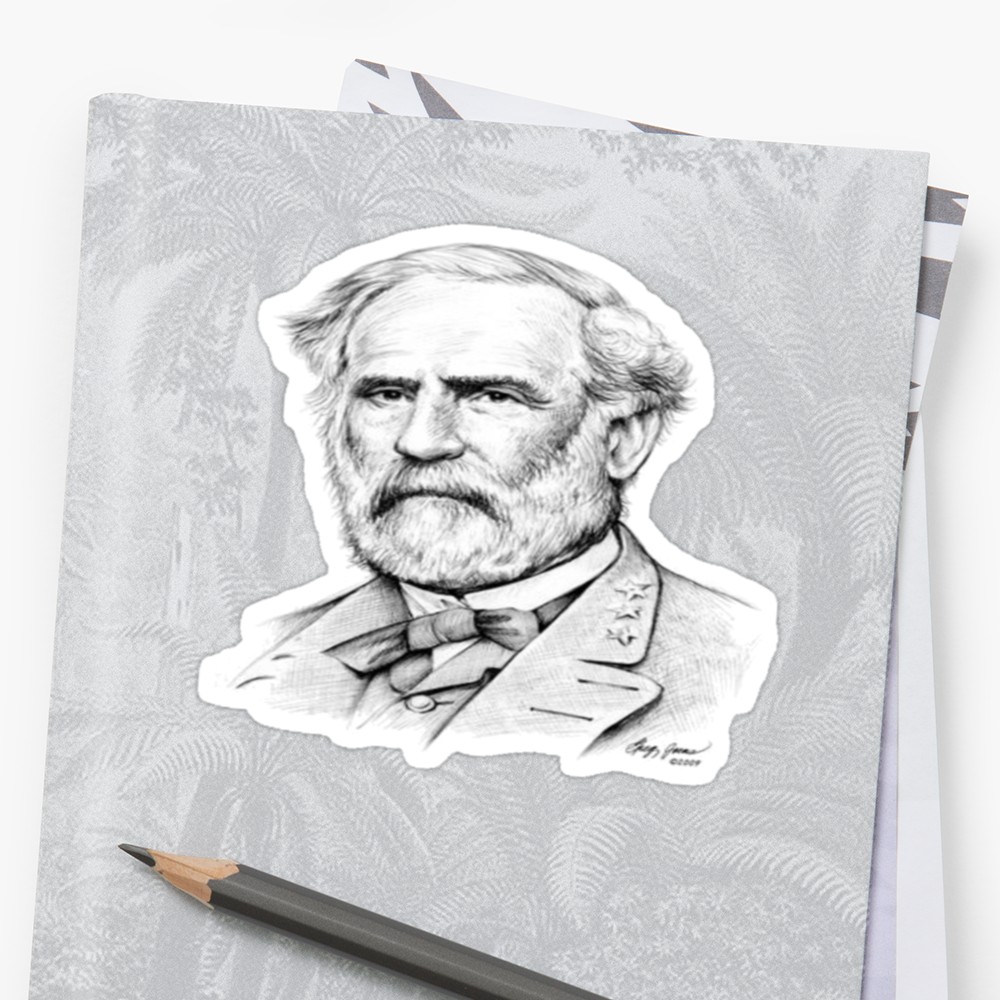 1000x1000 Robert E. Lee Stickers By Portalon Redbubble - Robert E Lee Sketch