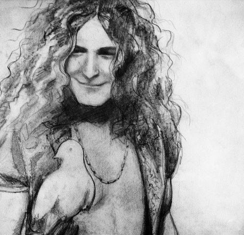 498x480 Portrait Of Robert Plant By Katjaserena On Stars Portraits - Robert Plant Sketch