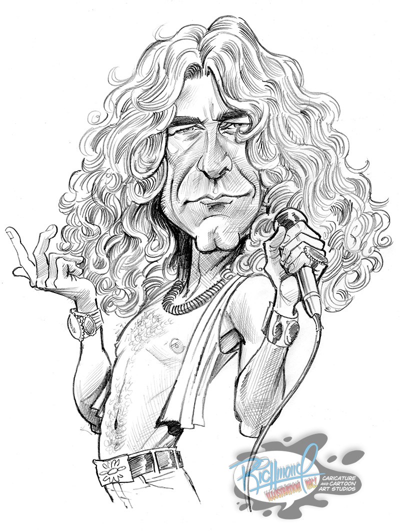 800x1062 Richmond Illustration Inc. - Robert Plant Sketch