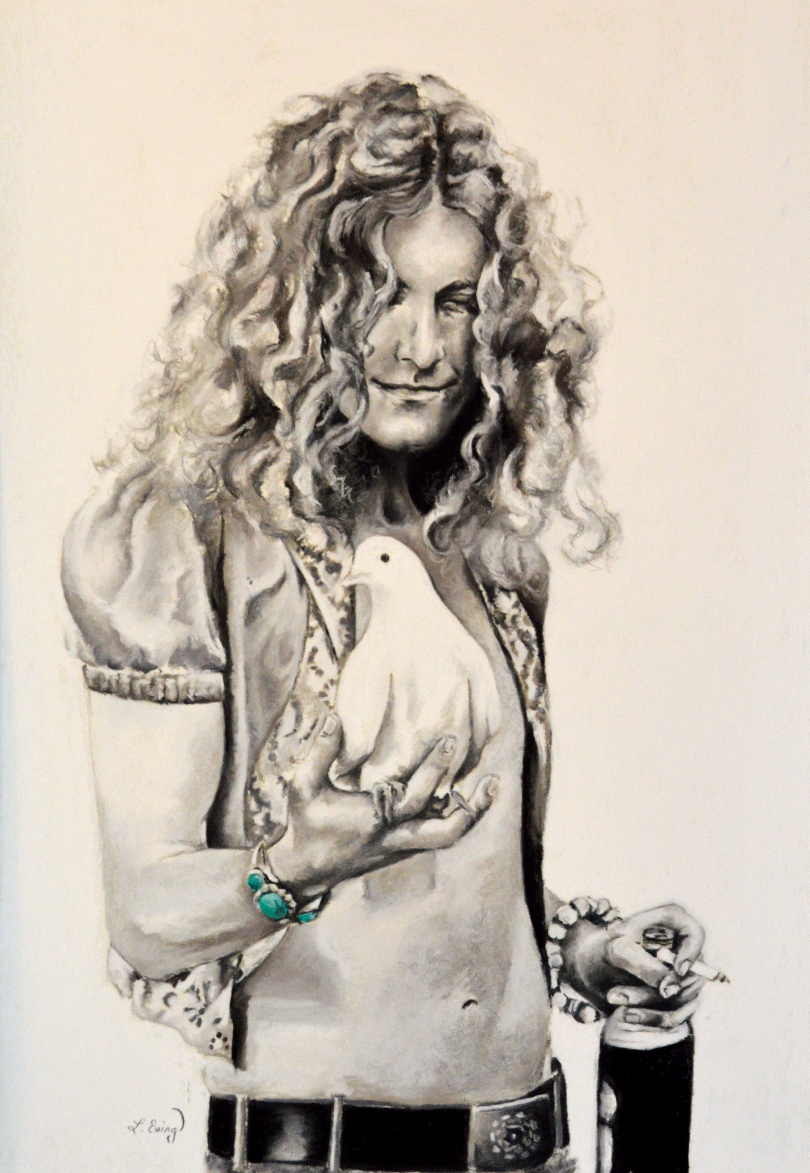 2690x3894 Robert Plant Lindsay Ewing Art - Robert Plant Sketch