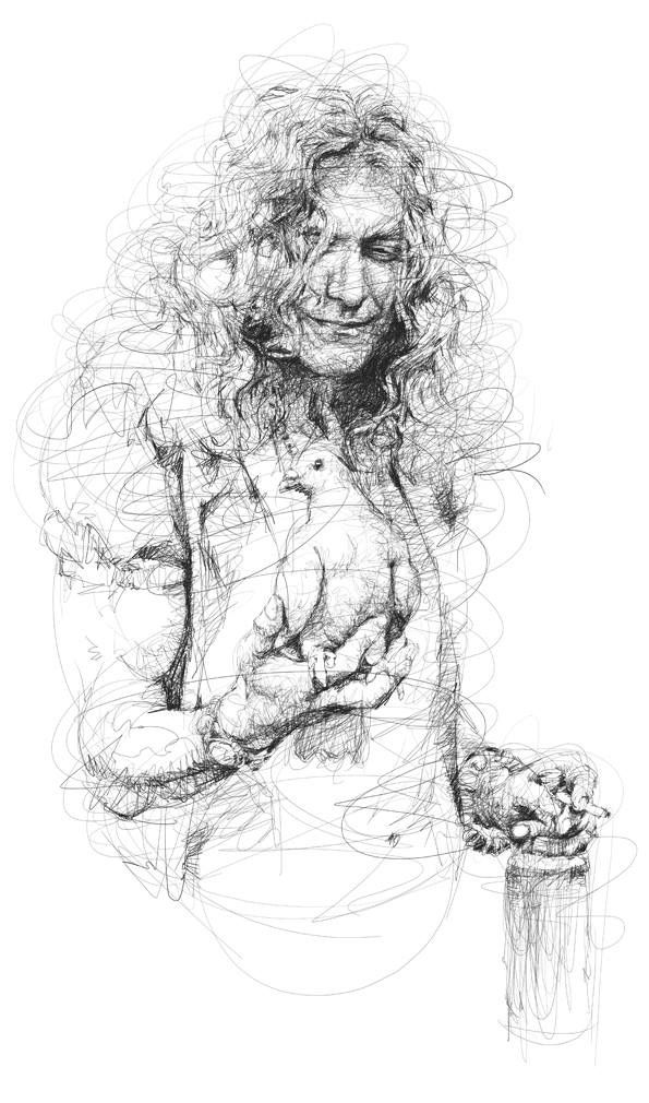595x1010 Robert Plant - Robert Plant Sketch