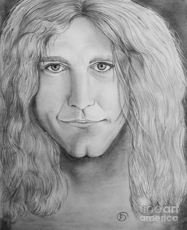 732x900 Robert Plant Drawing By Manon Zemanek - Robert Plant Sketch