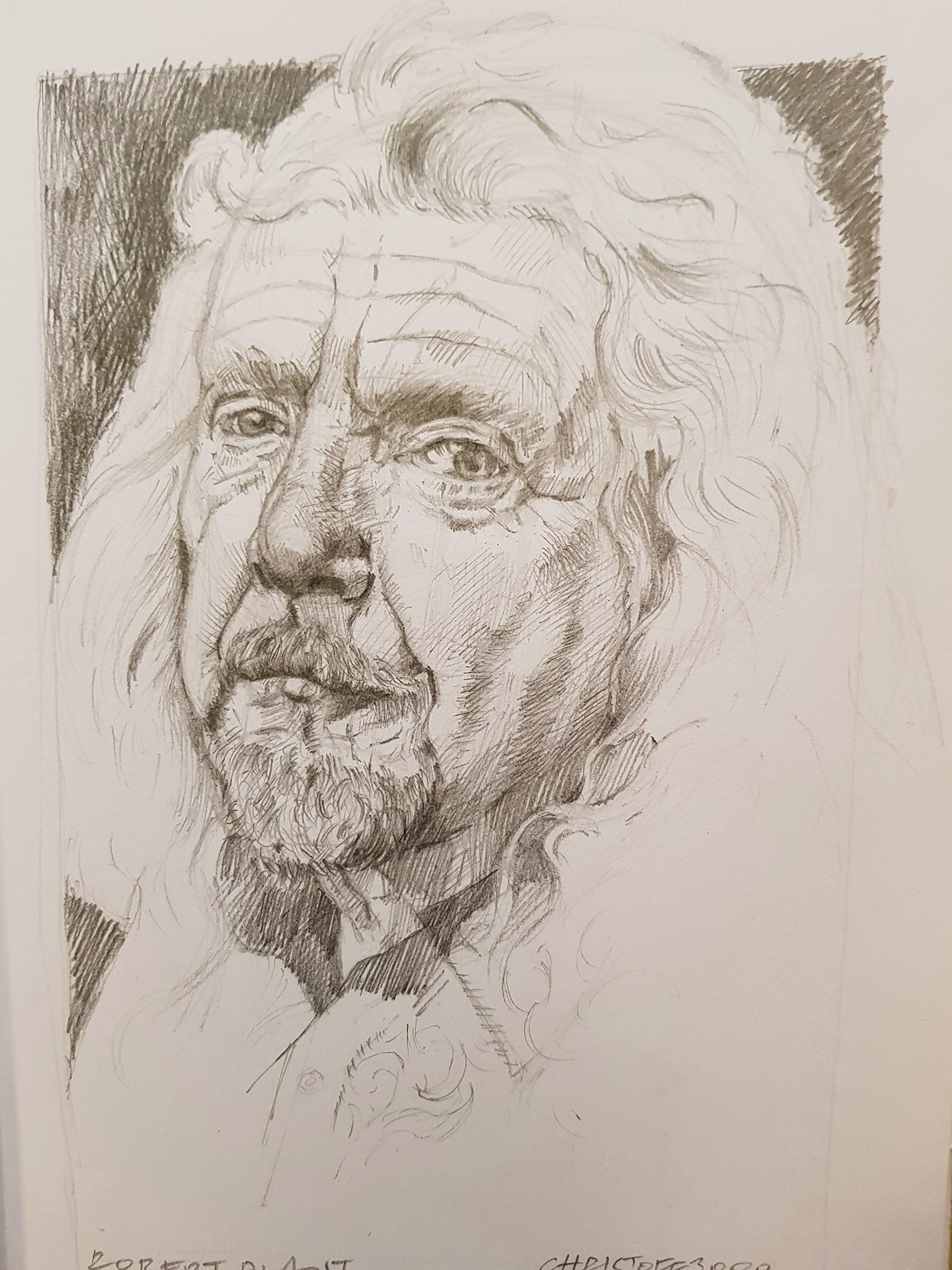 1400x1867 Robert Plant Portrait Illustration On Behance - Robert Plant Sketch