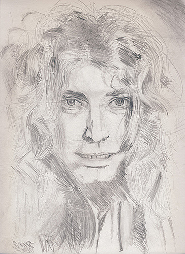 364x500 Robert Plant Sketch I Wish I Could Draw This Good This - Robert Plant Sketch