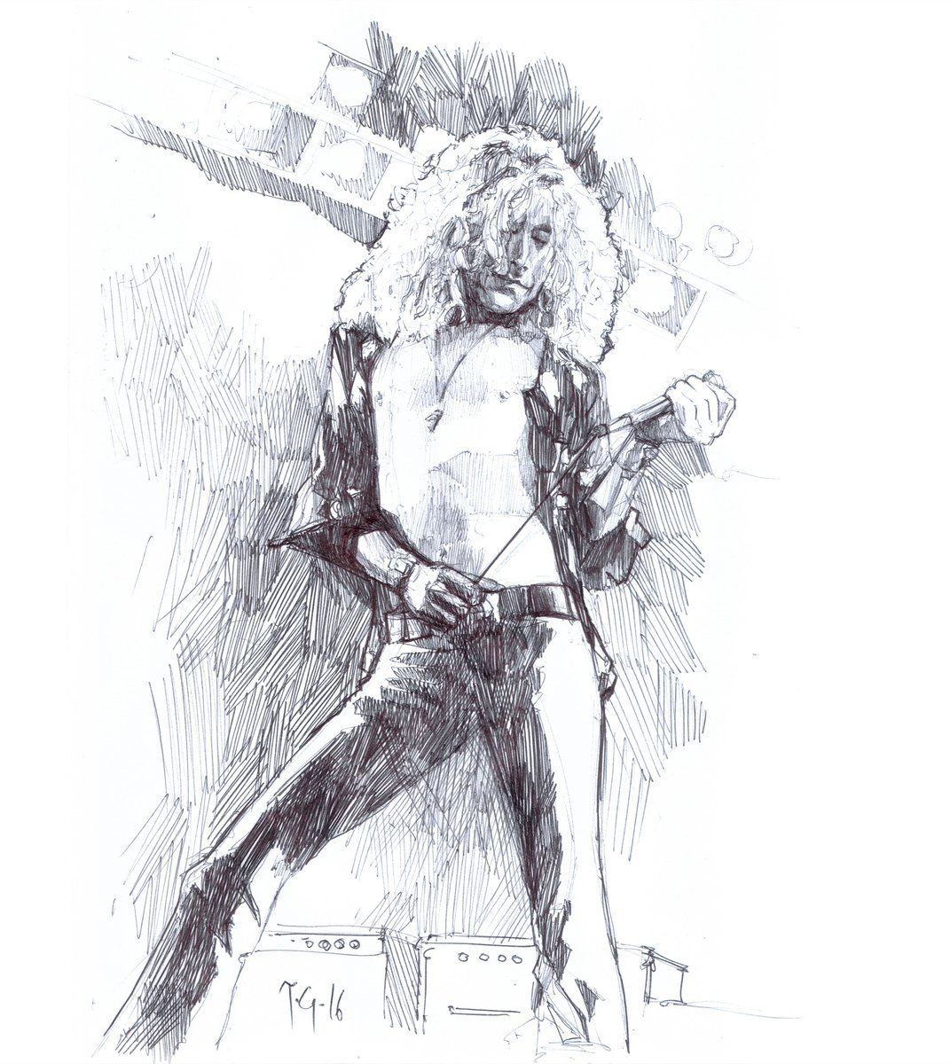 1071x1200 Figurejuly - Robert Plant Sketch