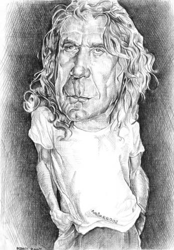 349x500 Robert Plant By Salnavarro Famous People Cartoon Toonpool - Robert Plant Sketch