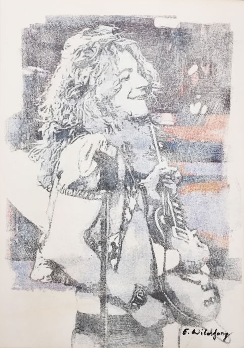 492x700 Original Artwork Led Zeppelin Robert Plant - Robert Plant Sketch