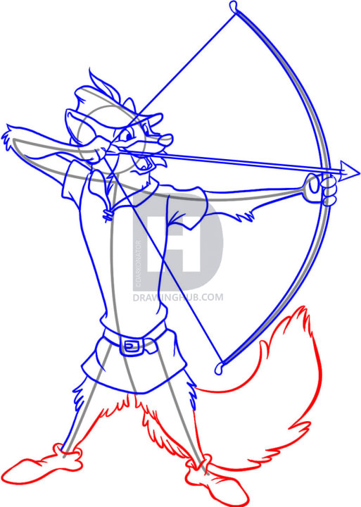 513x720 How To Draw Robin Hood, Step By Step, Drawing Guide, By Darkonator - Robin Hood Sketch