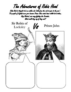 270x350 Robin Hood Character Sketch By The Best Teacher Resources Tpt - Robin Hood Sketch