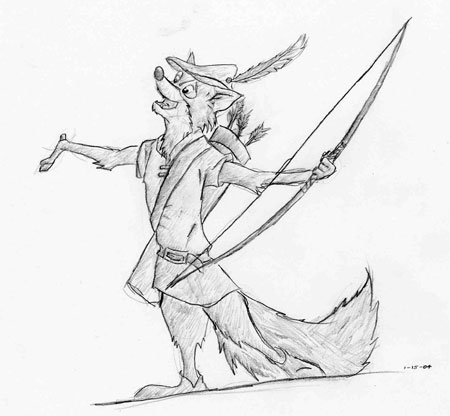 450x416 Robin Hood Weasyl - Robin Hood Sketch