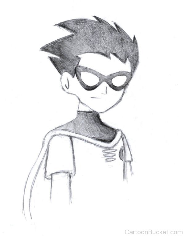 600x770 Pencil Sketch Of Robin - Robin Sketch