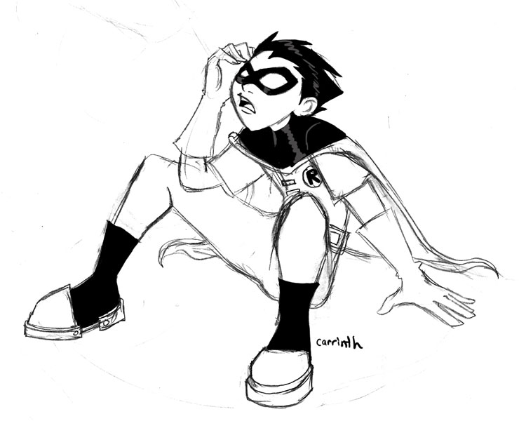 740x600 Robin Sketch By Carrinth - Robin Sketch