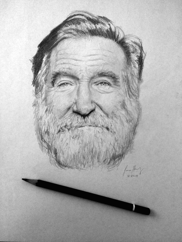 600x800 Robin Williams Sketchdrawing - Robin Sketch