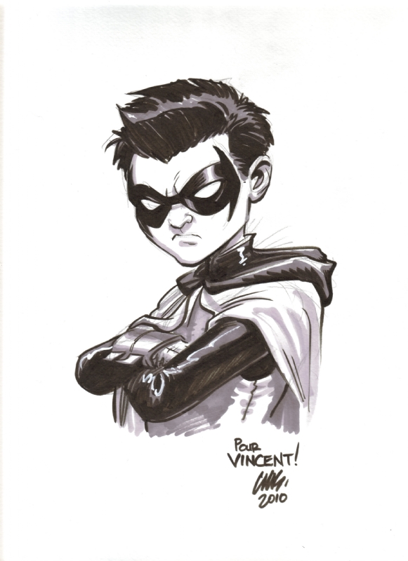 581x800 Stewart Cameron Sketch 02 Damian Wayne Aka Robin, In Vincent - Robin Sketch