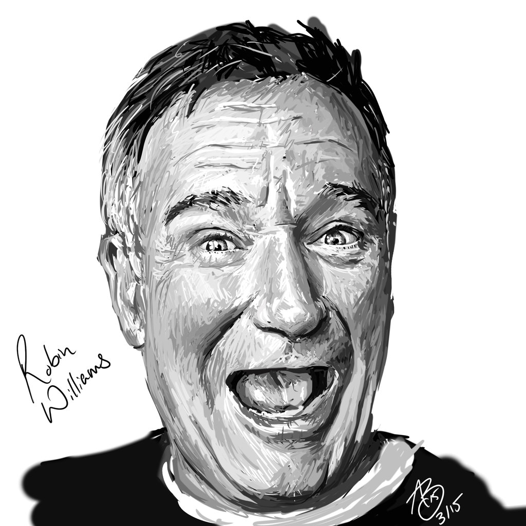 1024x1024 Robin Williams Drawing, Pencil, Sketch, Colorful, Realistic Art - Robin Williams Sketch