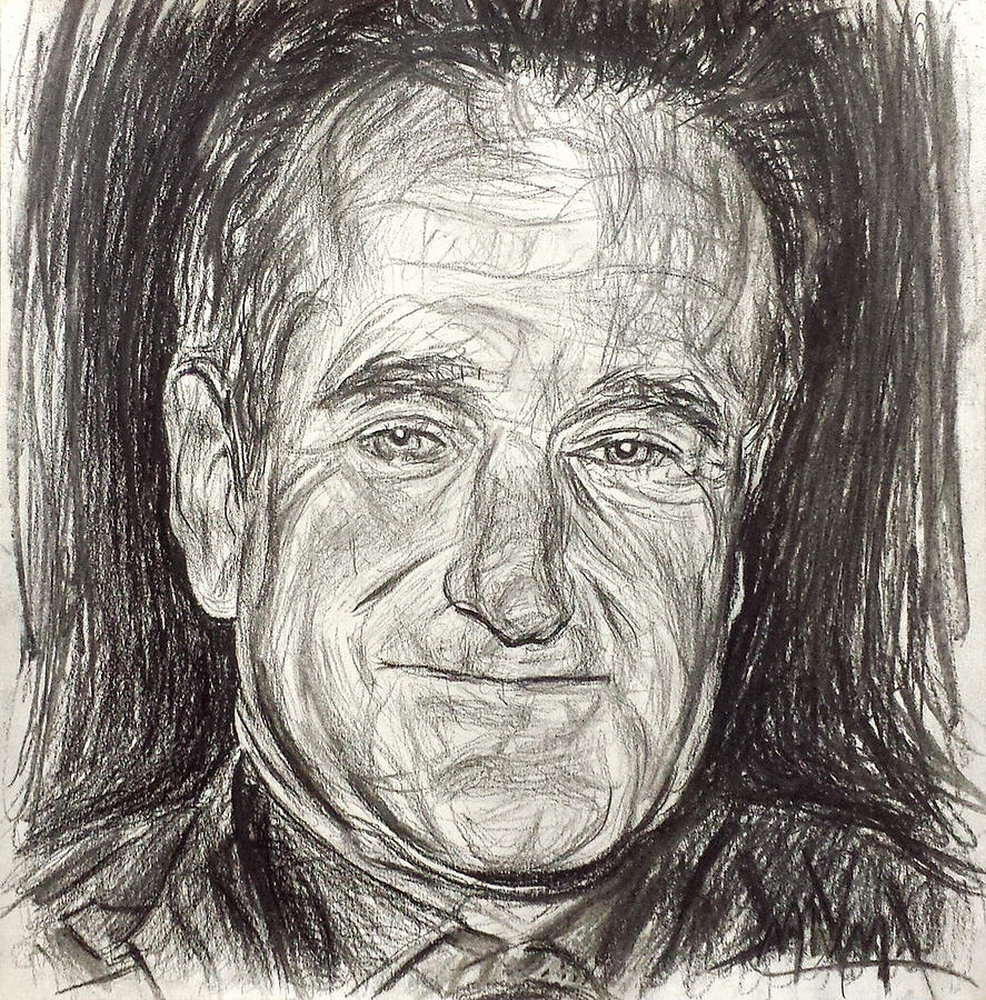 887x900 Robin Williams Drawing By Michael Morgan - Robin Williams Sketch