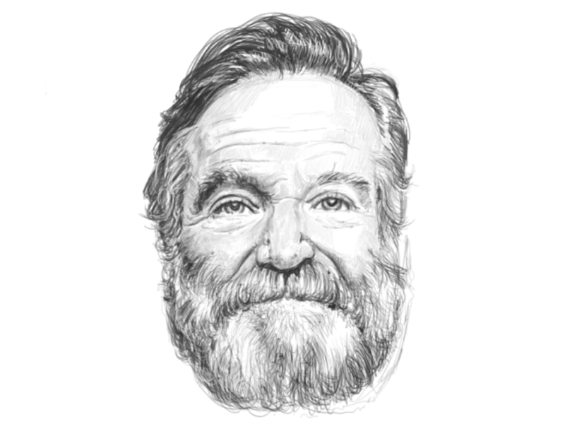 800x600 Robin Williams Sketch By Dave Davidson - Robin Williams Sketch