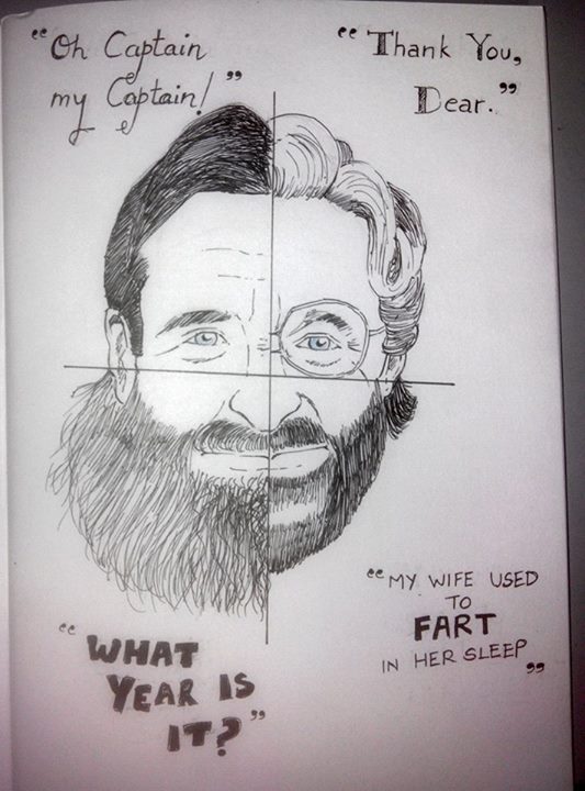 533x720 Robin Williams Sketch By Fb Acquaintance Pics - Robin Williams Sketch