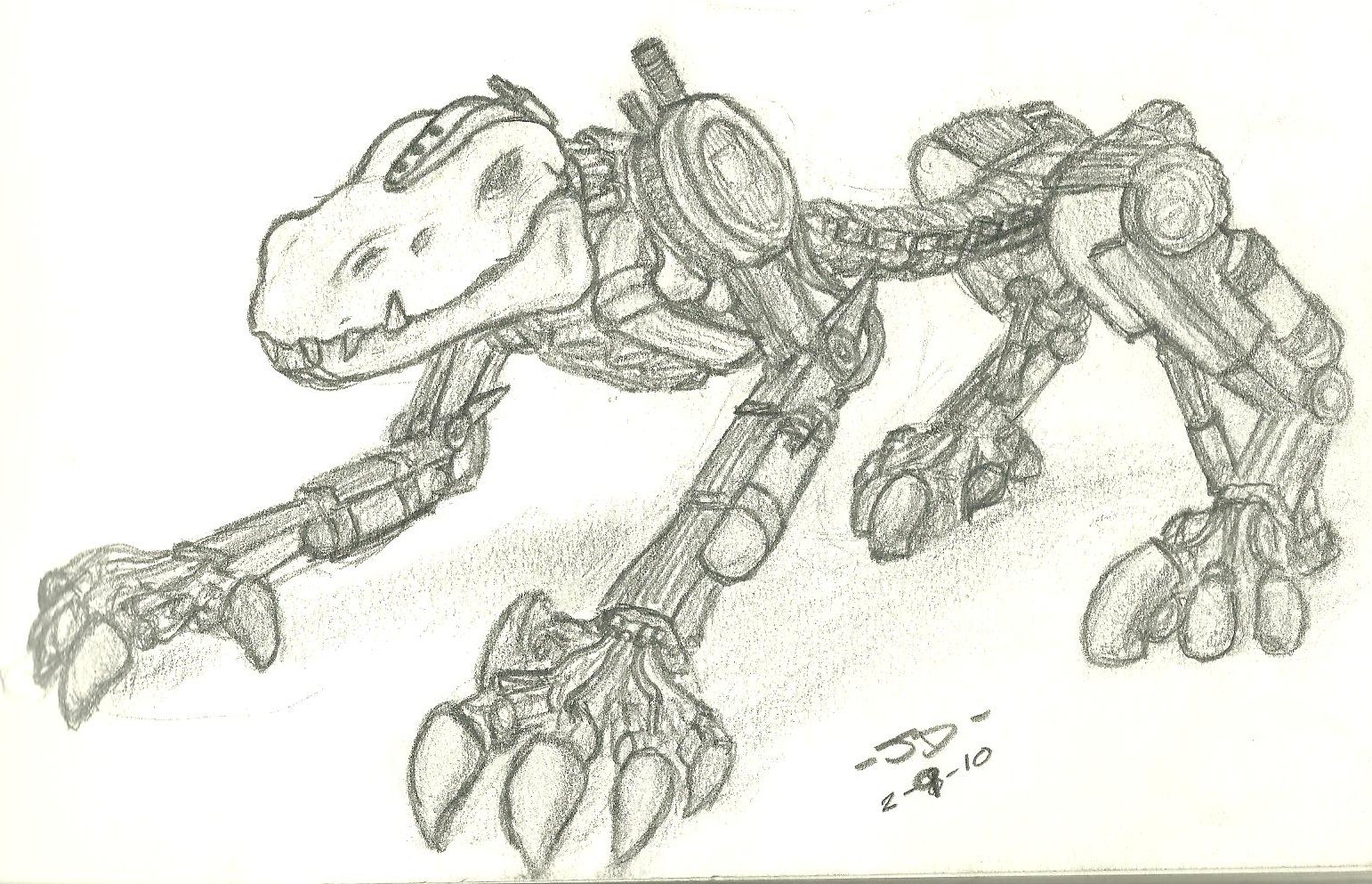 Robot Dog Sketch at PaintingValley.com | Explore collection of Robot ...