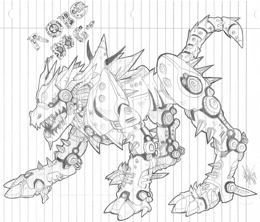 905x774 Robot Dog By Shockrabbit - Robot Dog Sketch