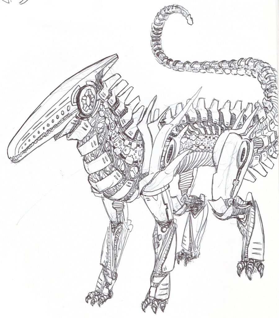 900x1024 Robot Dog Thing By Robot Drawing Club Ref For Manga Mecha + Sci - Robot Dog Sketch
