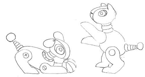 502x265 Robot Room Theme Off The Wall - Robot Dog Sketch