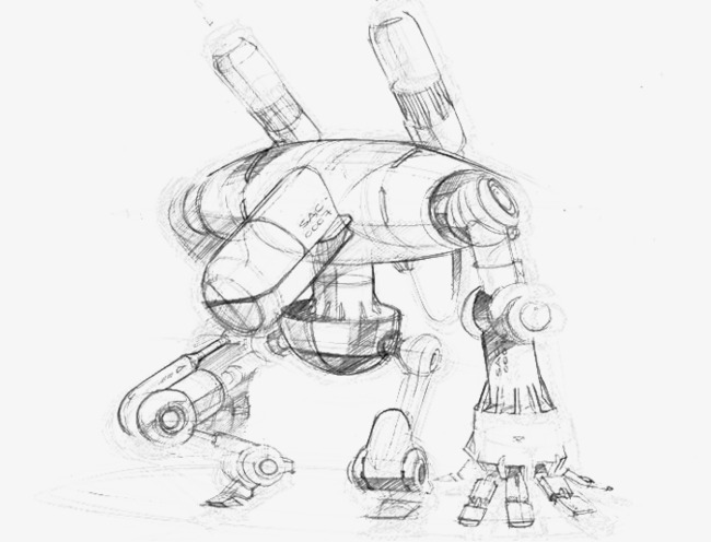 Robot Hand Sketch at PaintingValley.com | Explore collection of Robot ...