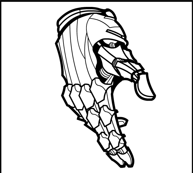 614x550 Robot Hand Heromachine Character Portrait Creator - Robot Hand Sketch