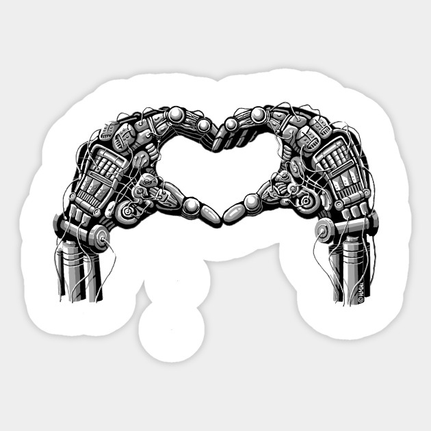 630x630 Robot Hands Make Heart Shape - Robot Hand Sketch