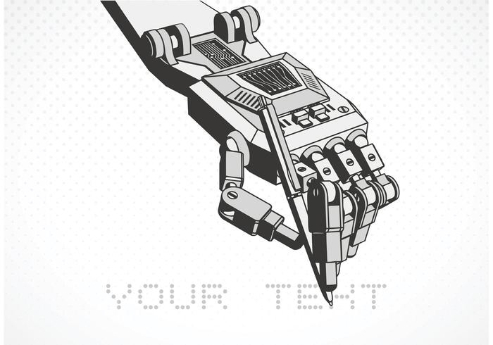 700x490 Vector Robot Hand - Robot Hand Sketch