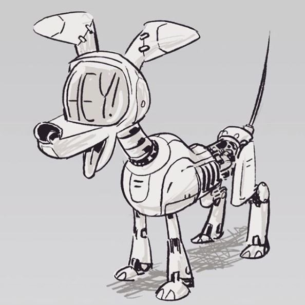 594x594 Robot Dog - Robot Sketch