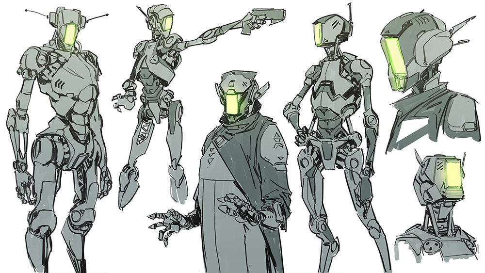 1000x563 Robot Sketches Drew Wolf Art - Robot Sketch Images