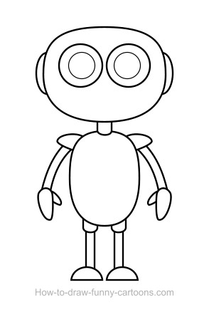 294x445 Robot Drawing (Sketching + Vector) - Robot Sketch Images