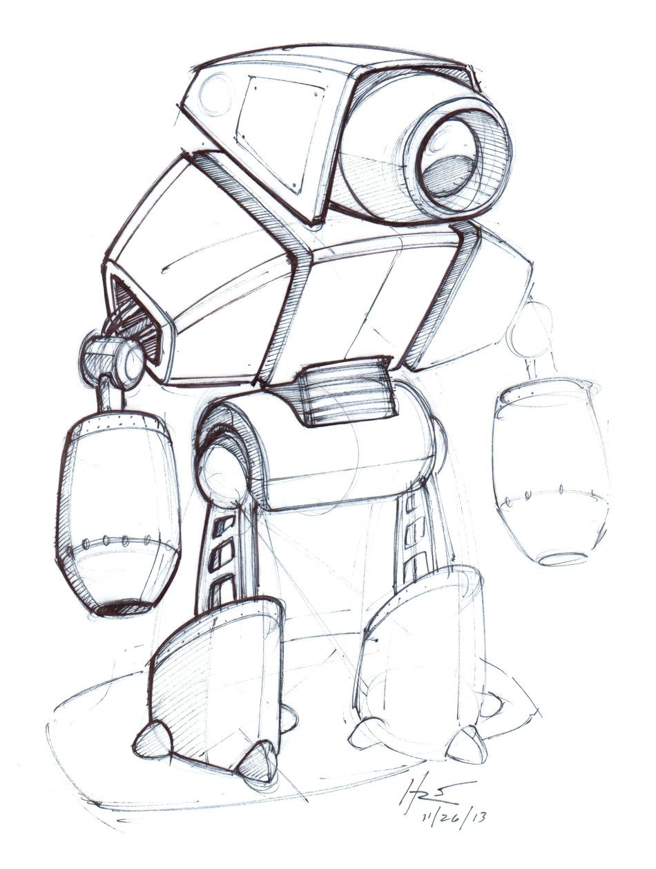 950x1257 Robot Concept Sketch - Robot Sketch Images