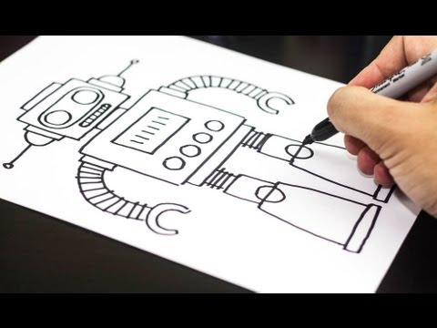 480x360 How To Draw A Robot - Robot Sketch Images