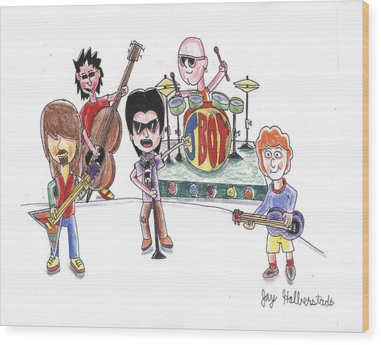 536x485 Rock Band Drawing By Jayson Halberstadt - Rock Band Sketch