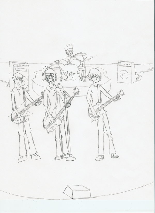 600x825 Akatsuki Rock Band Sketch By Herodadotus - Rock Band Sketch