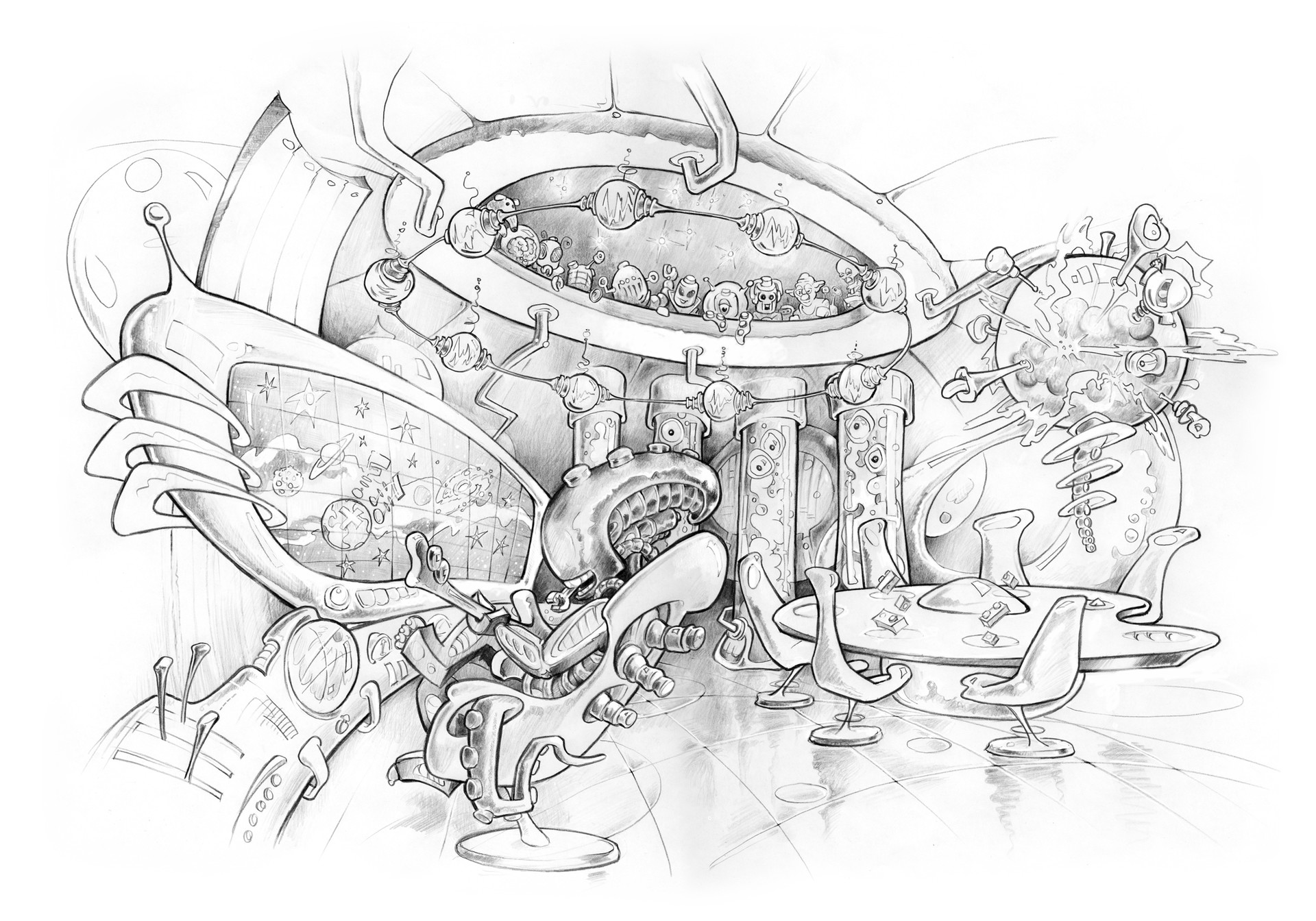 1920x1344 Artstation - Rock Band Sketch