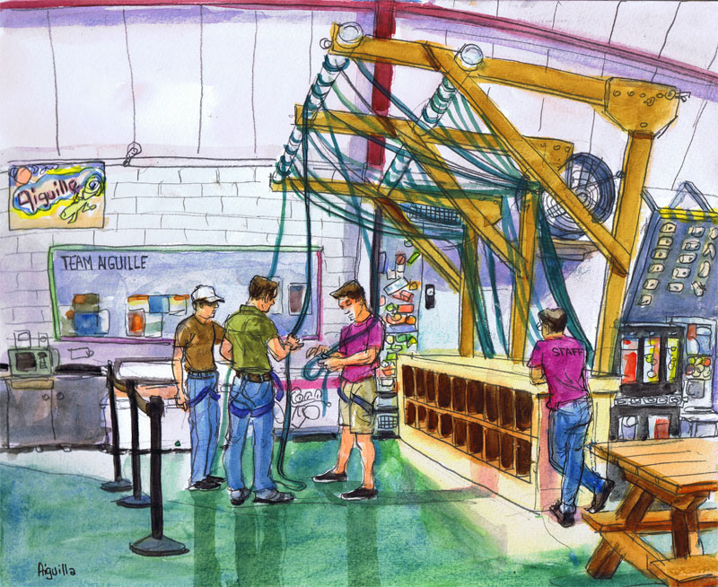 800x654 Analog Artist Digital World Aiguille Rock Climbing Center - Rock Climbing Sketch