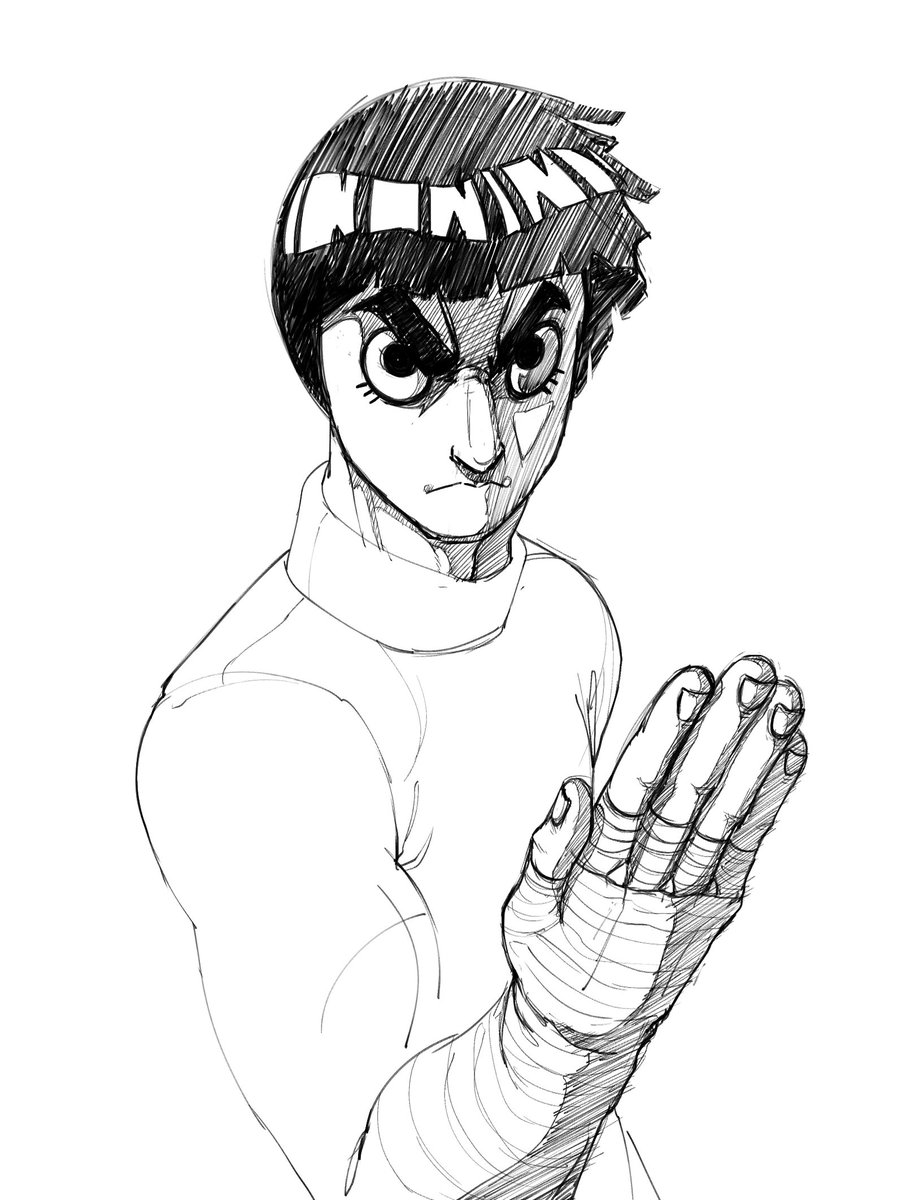 915x1200 Old Account. Check Bio. On Twitter Rock Lee Sketch I Did Earlier - Rock Lee Sketch