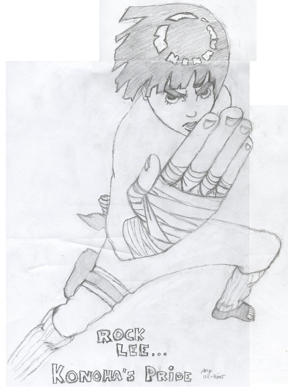 980x1325 Rock Lee (From The Naruto Anime) - Rock Lee Sketch