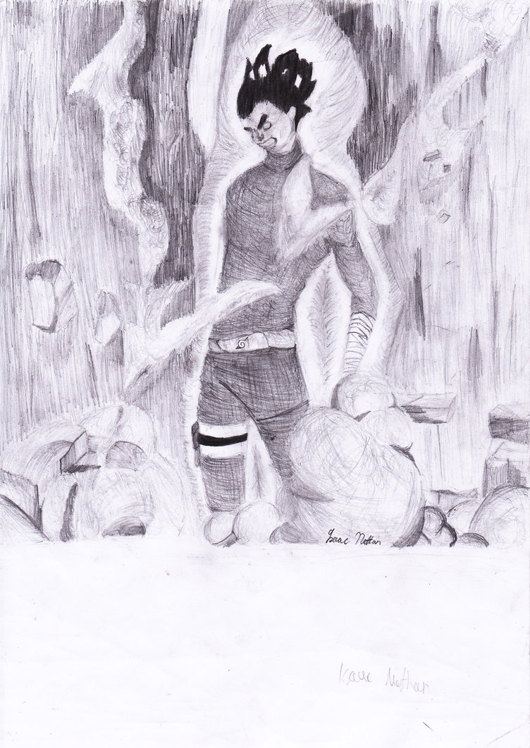 752x1061 Rock Lee Sketch By Liquid Colour - Rock Lee Sketch