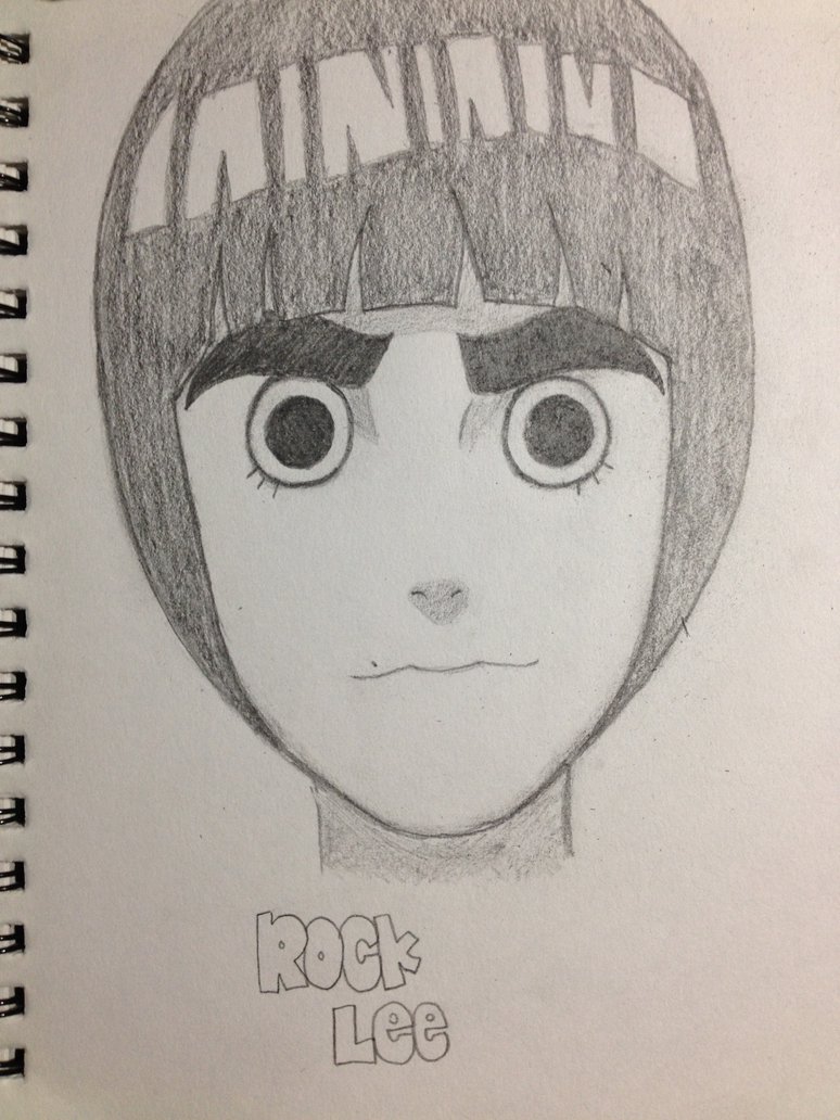 774x1032 Rock Lee Sketch By Mfcaek10 - Rock Lee Sketch