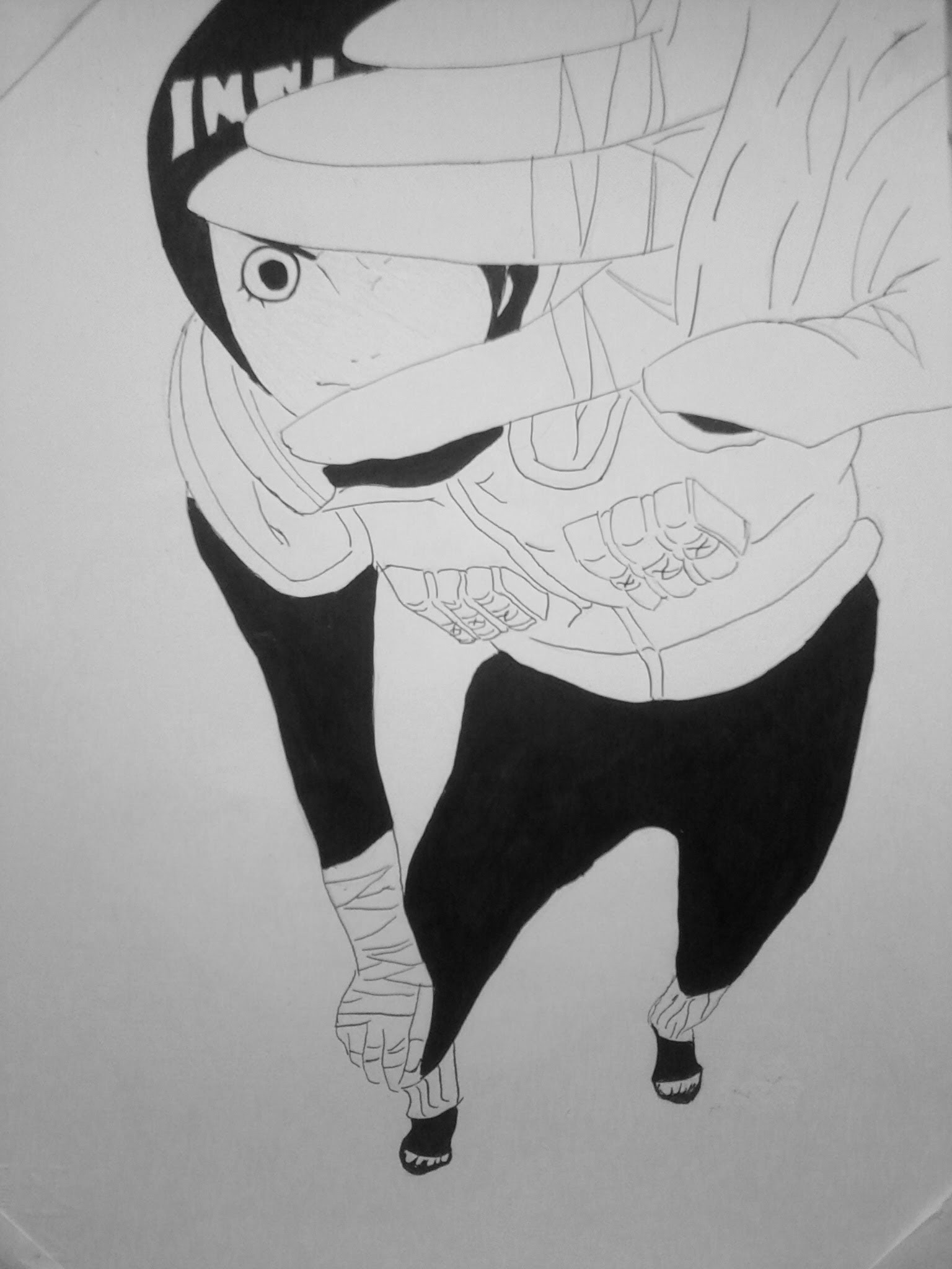 Rock Lee Sketch at PaintingValley.com | Explore collection of Rock Lee ...